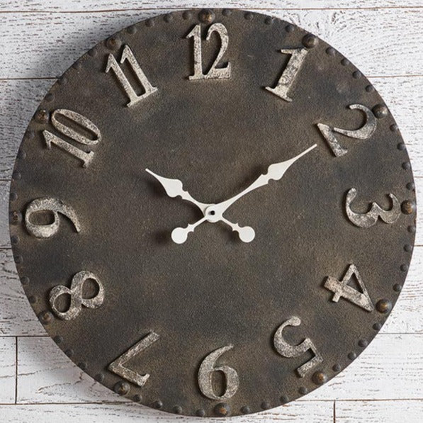 Rustic Black Wall Clock