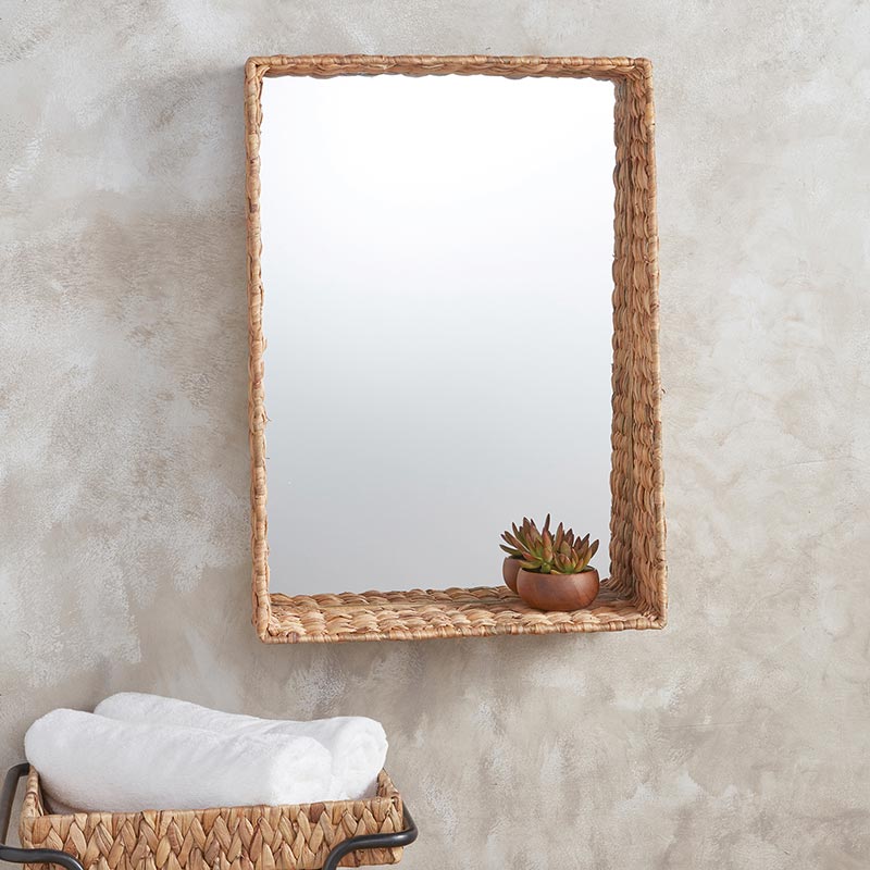 Seagrass Shelf Wall Mirror