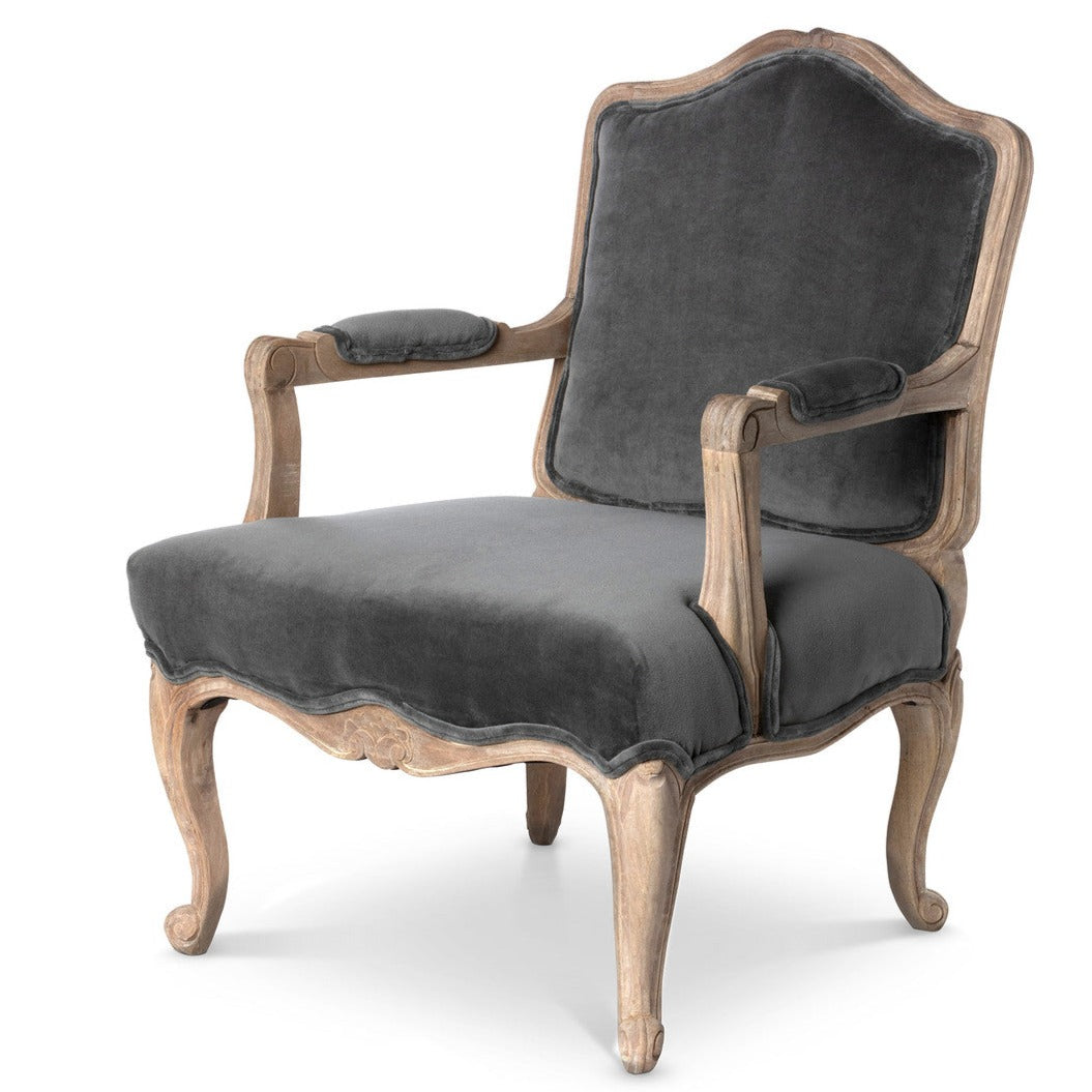 Chloe Velvet Upholstered Arm Chair