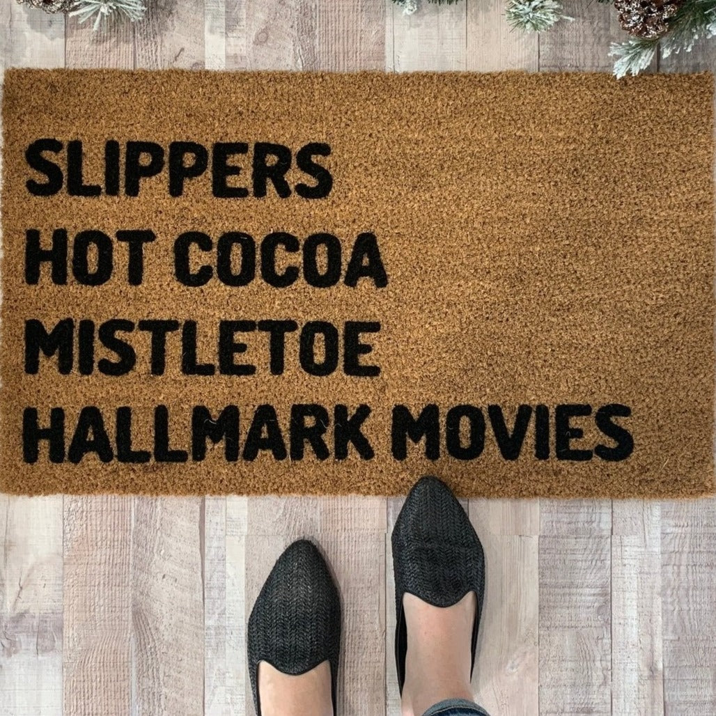 Christmas List Holiday Doormat