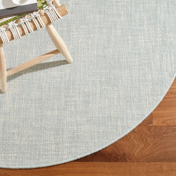 Dash & Albert Crosshatch Sky Micro Hooked Wool Rug