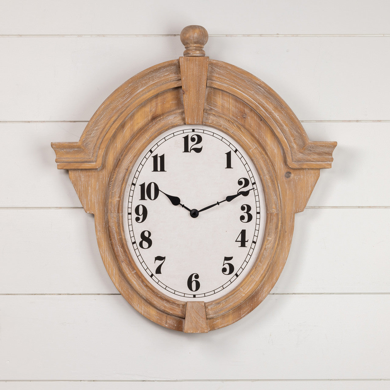 Oval Wood Wall Clock