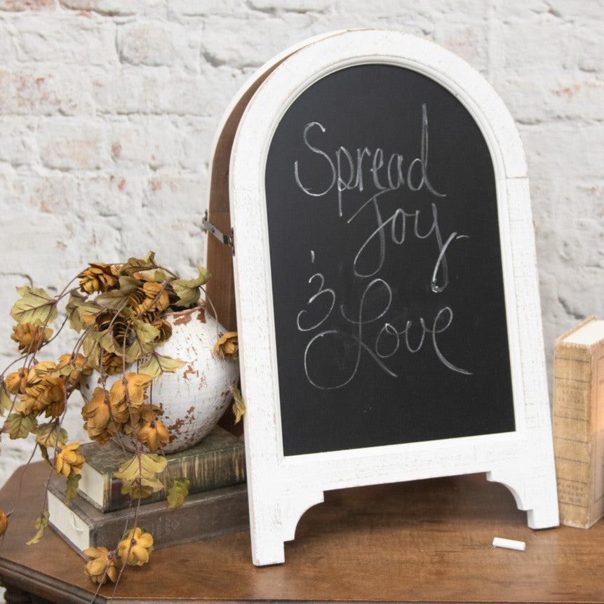 Double Sided White Chalkboard Frame