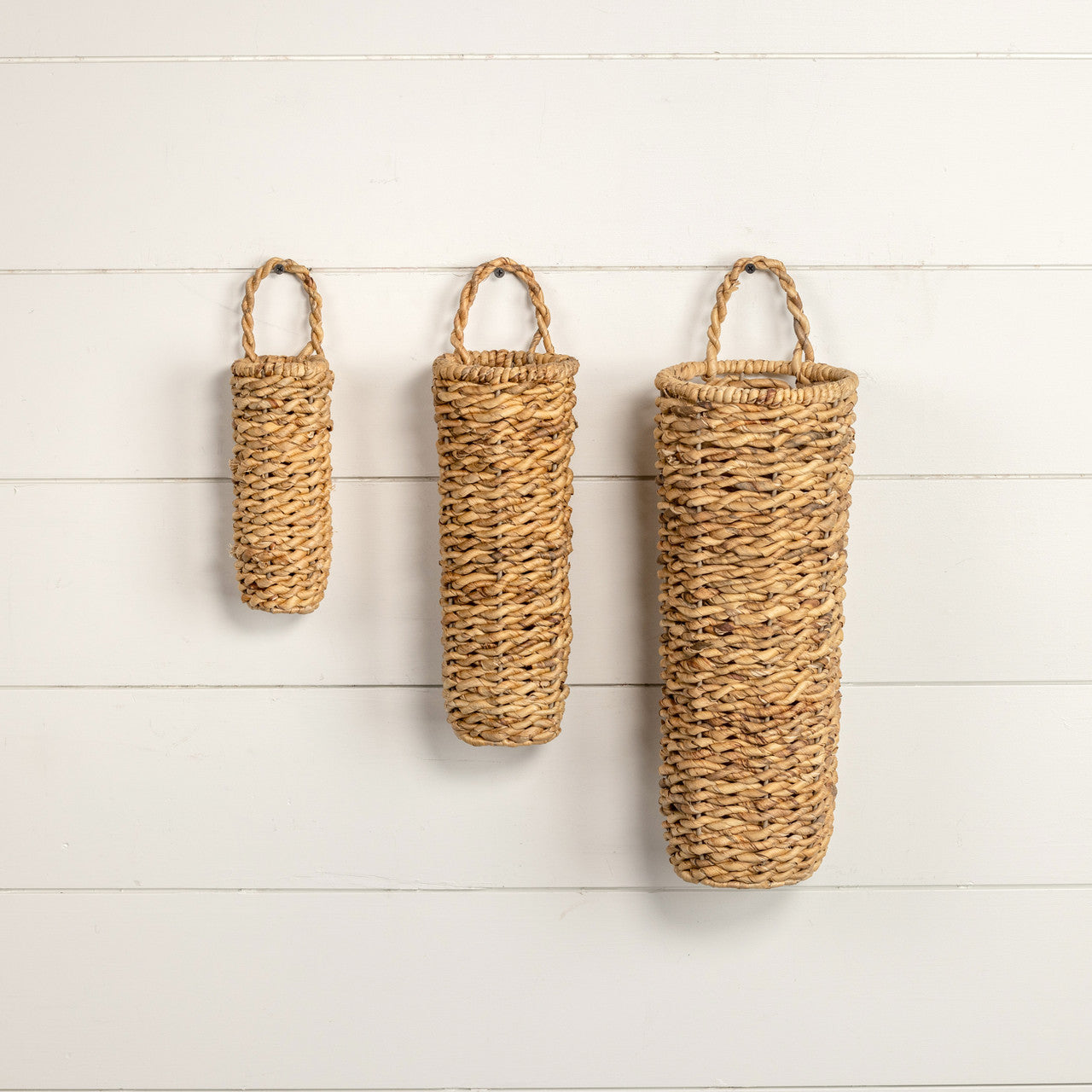 Tan Grass Wall Basket Set