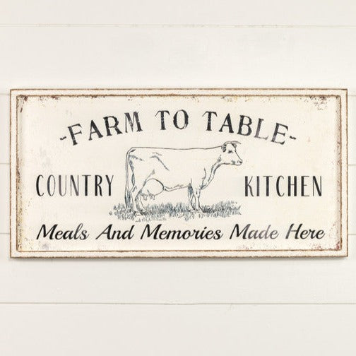 Farm To Table Kitchen Sign