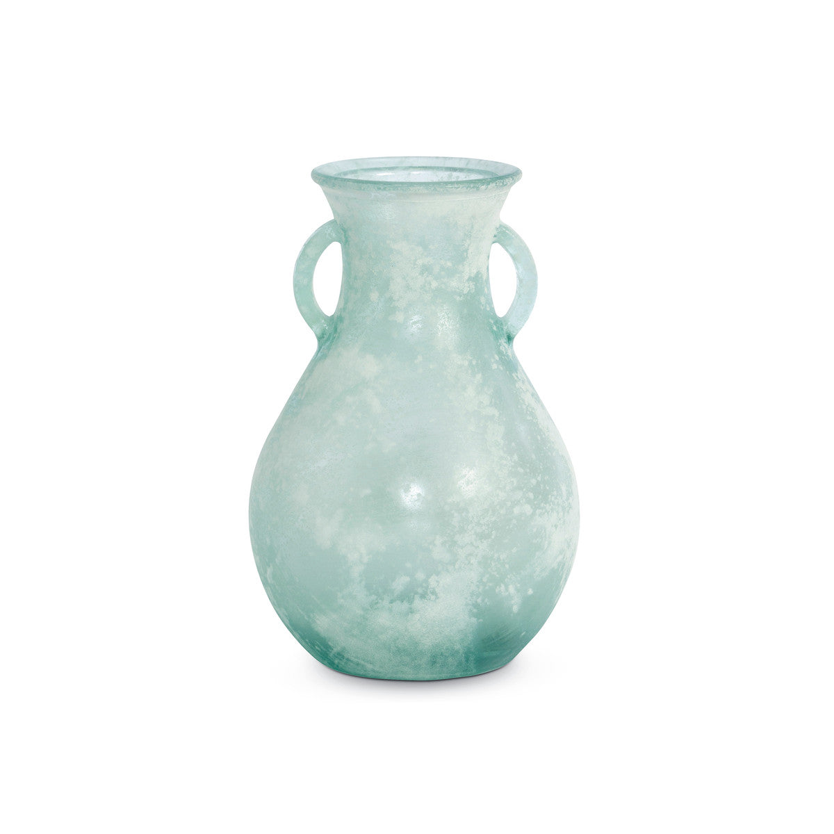 Seafoam Glass Vase With Handles