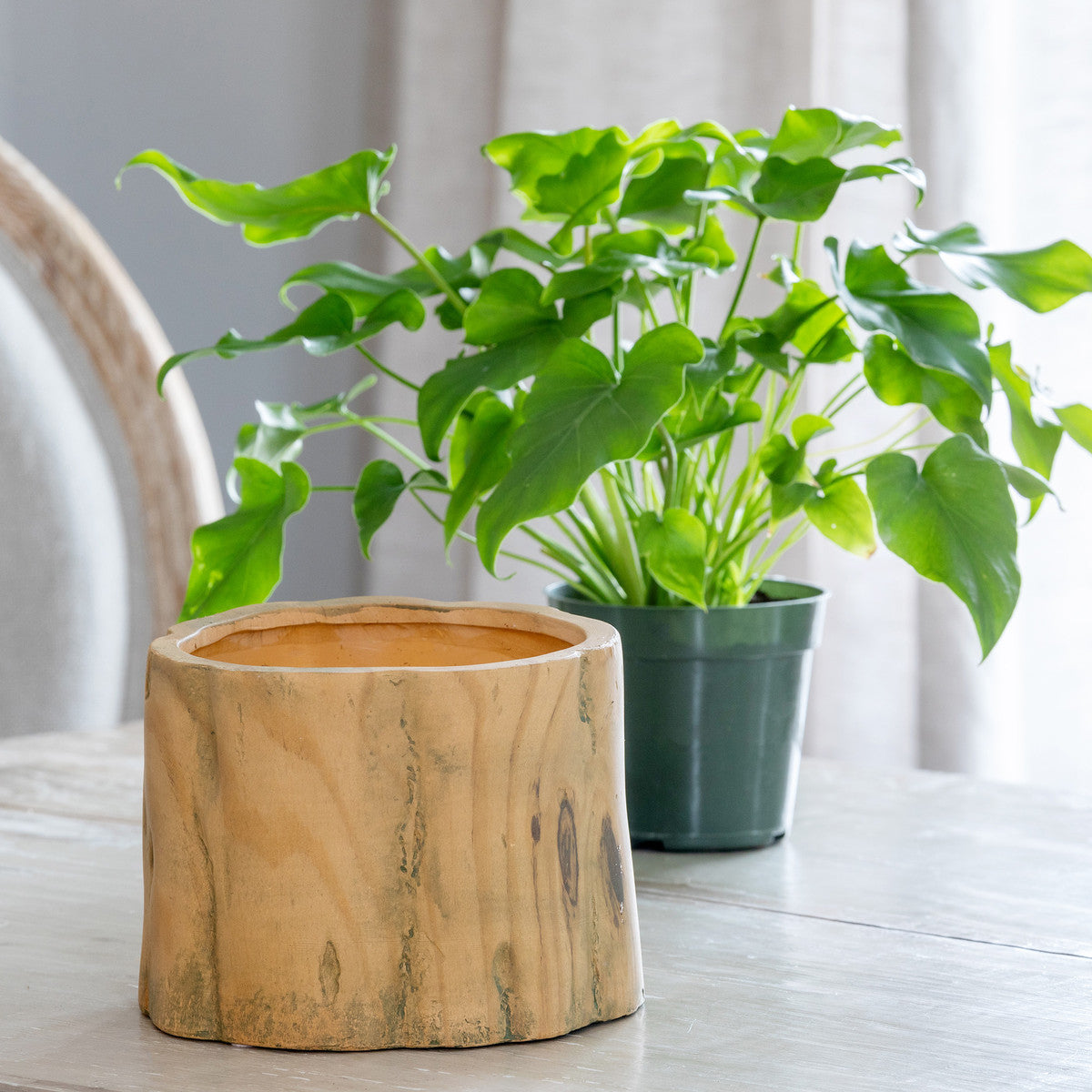 Faux Bois Garden Forest Pot