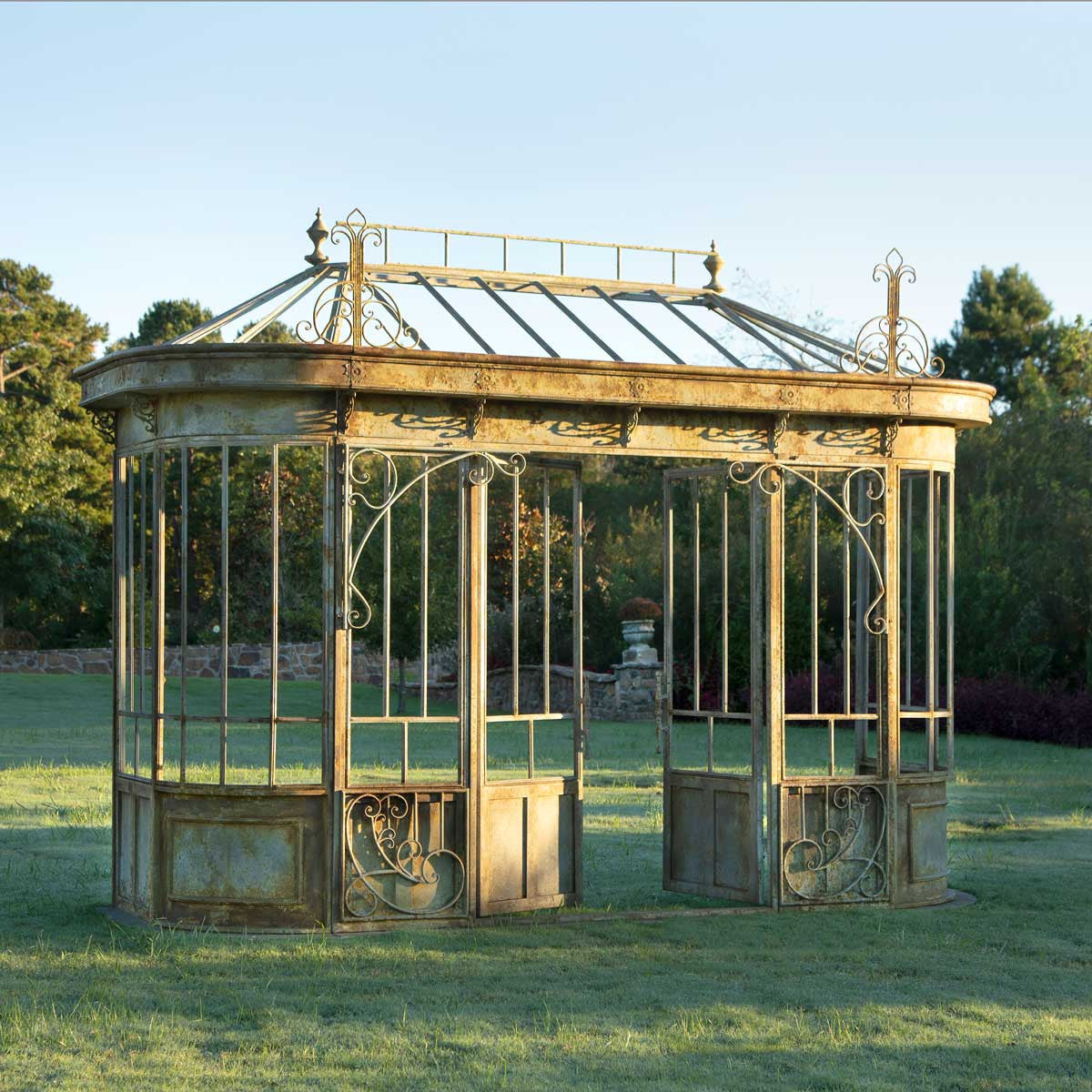 Aged Metal Conservatory Facade Framework