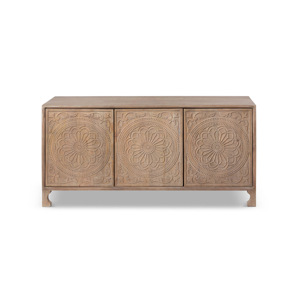 Aster Hand Carved Wood Sideboard