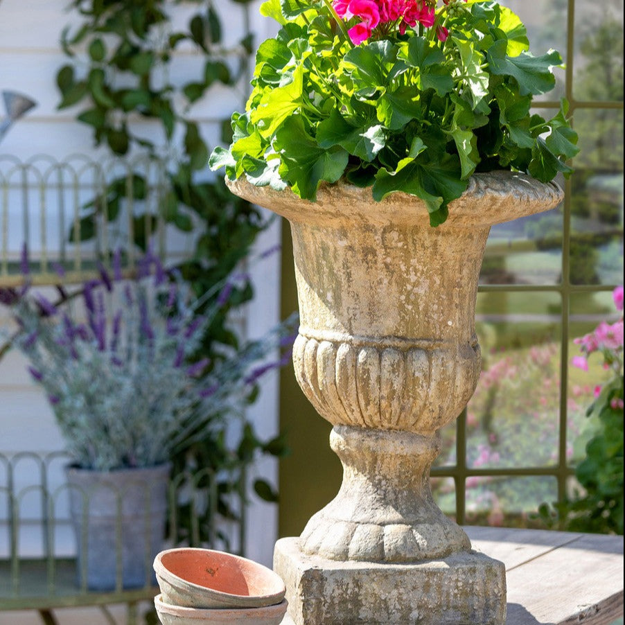 Courtyard Garden Urn with Base