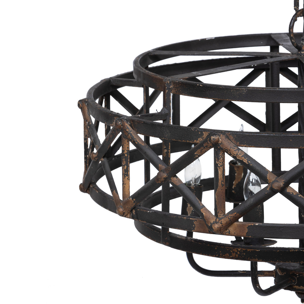 Metal Industrial Trestle Chandelier