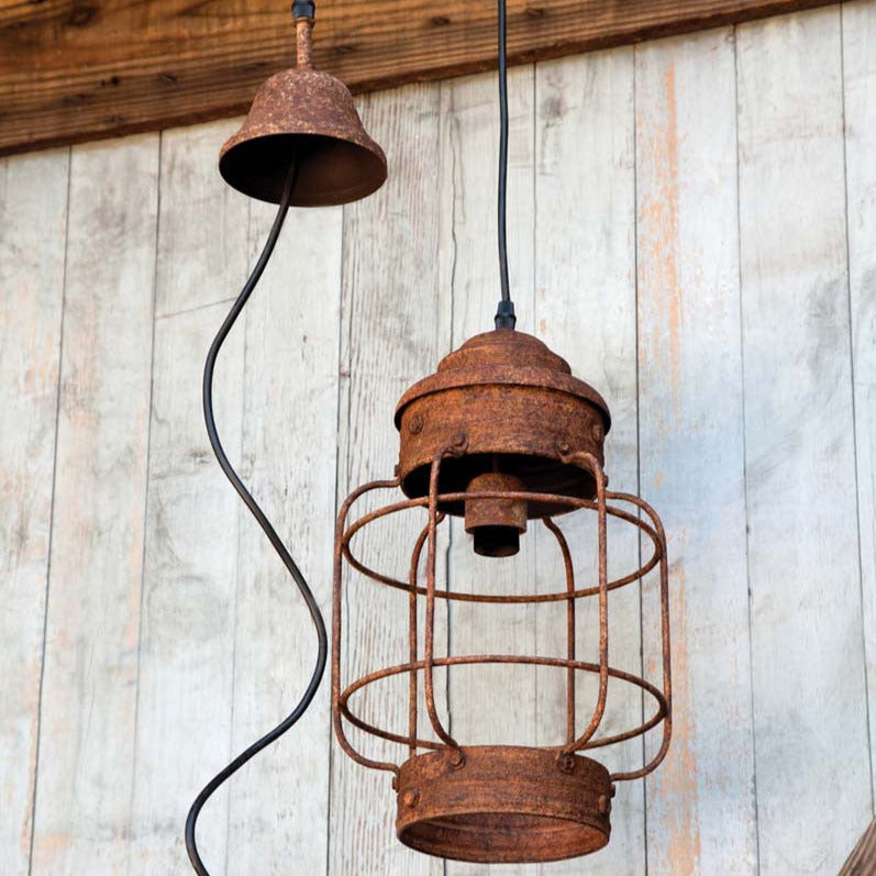 Salvaged Lantern Hanging Light Fixture