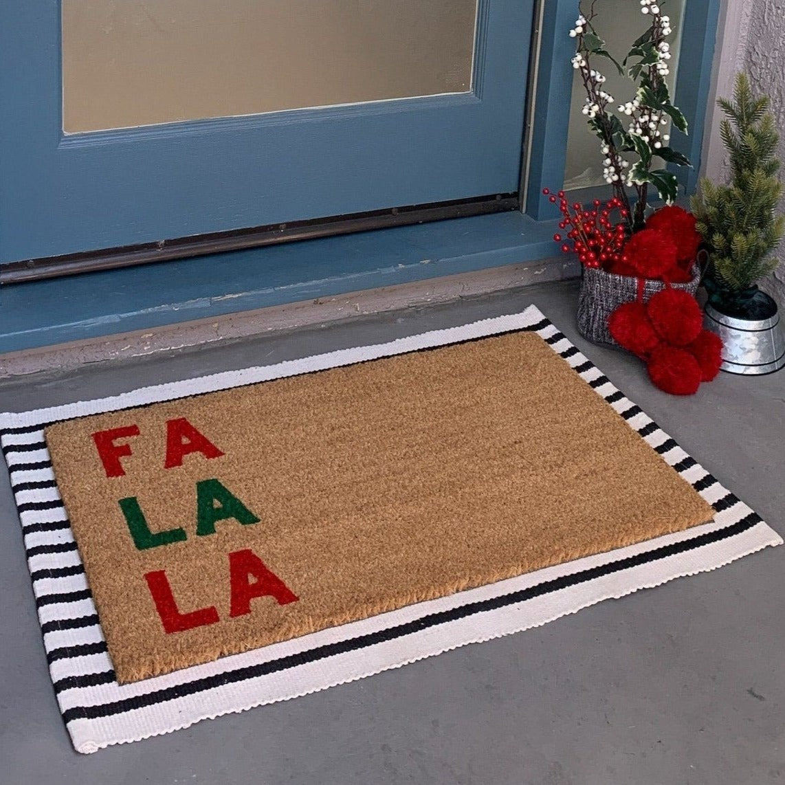 FA LA LA Christmas Doormat