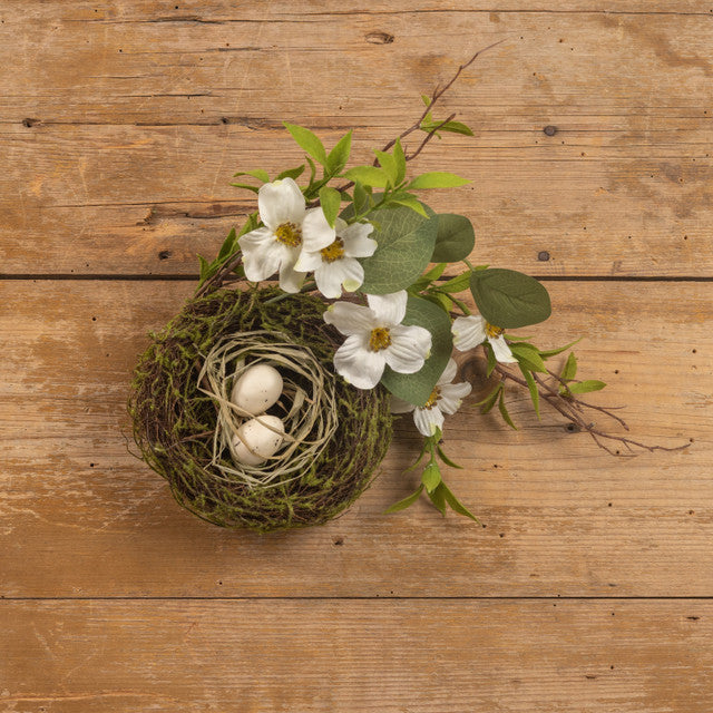 Bird Nest With Dogwood Branches