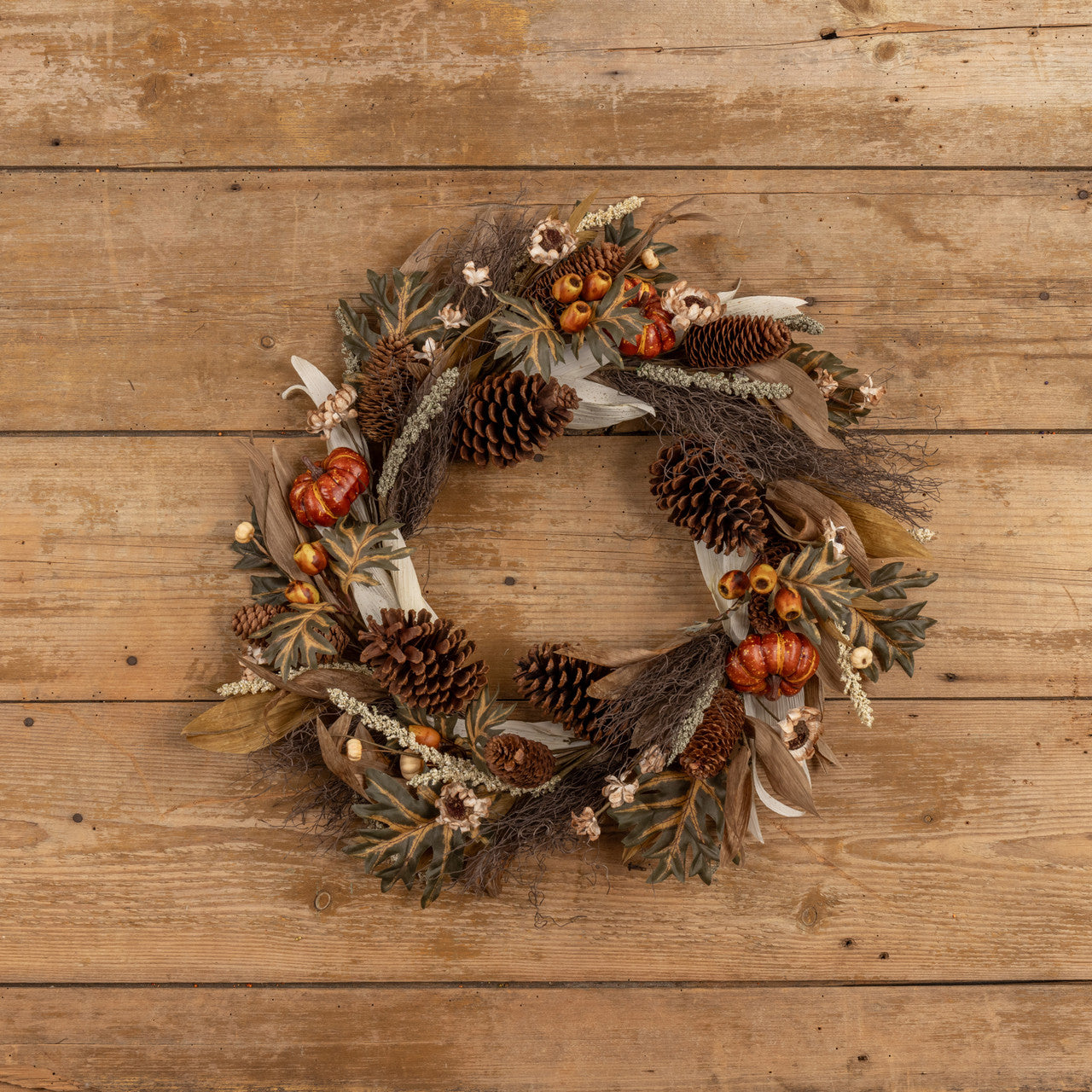 Pumpkin & Daisy Wreath