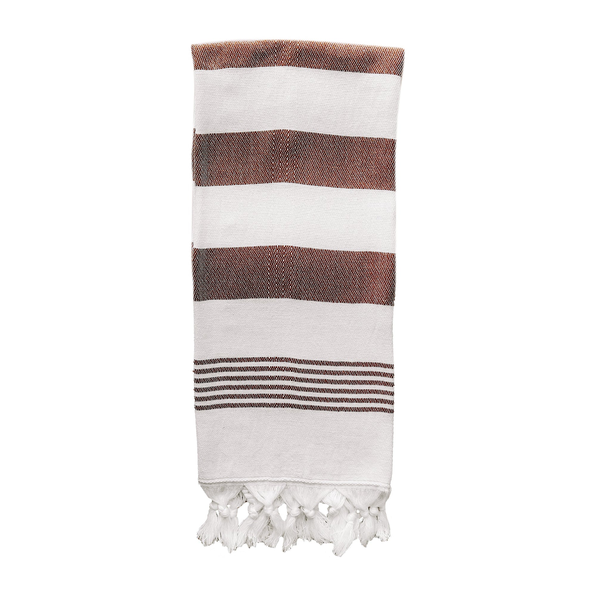 Neutral Stripes Turkish Cotton & Bamboo Hand Towel