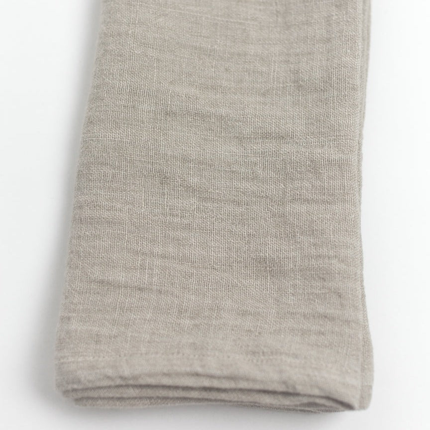 Stone Washed Linen Hemmed Dinner Napkin