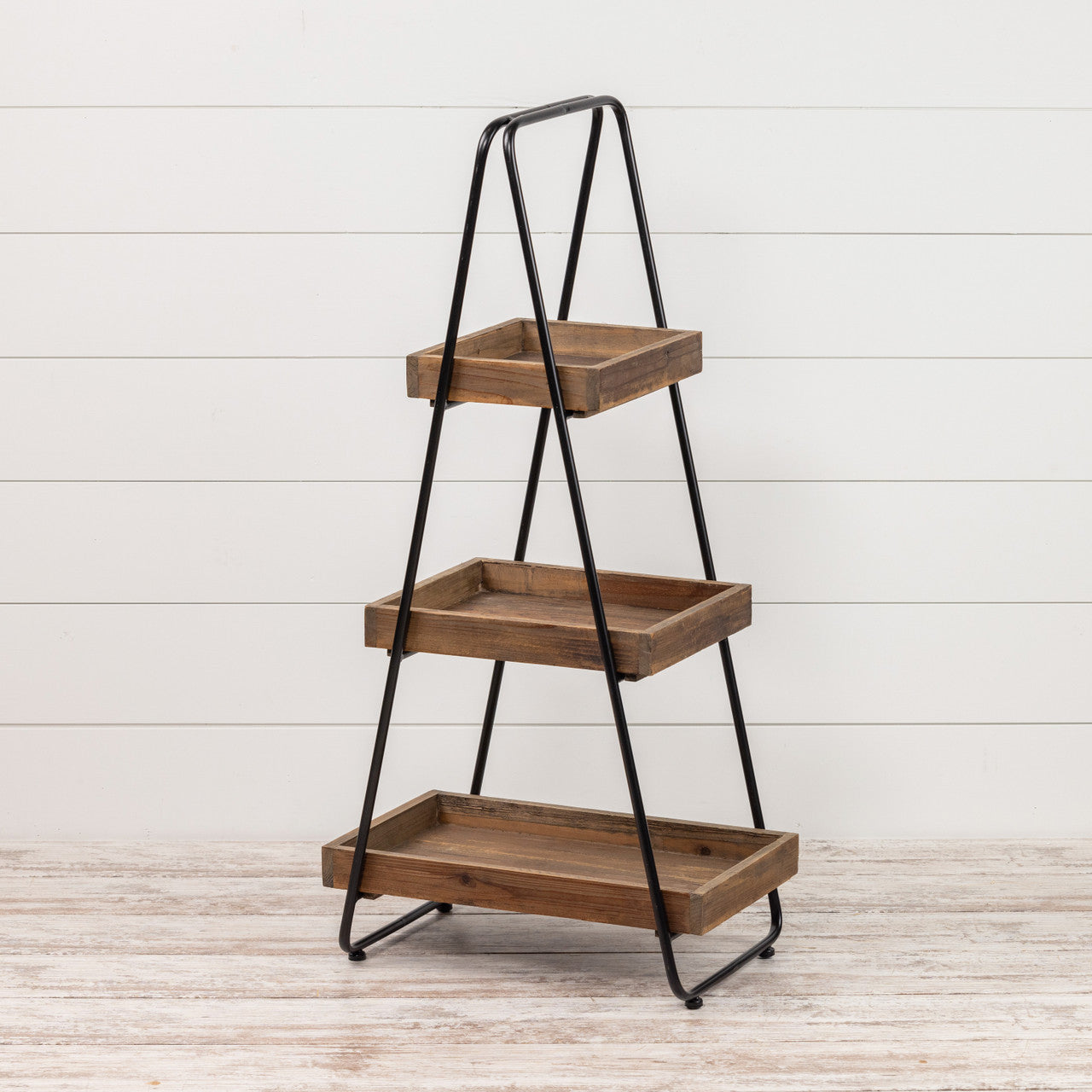 Three Tier Wood Display Stand