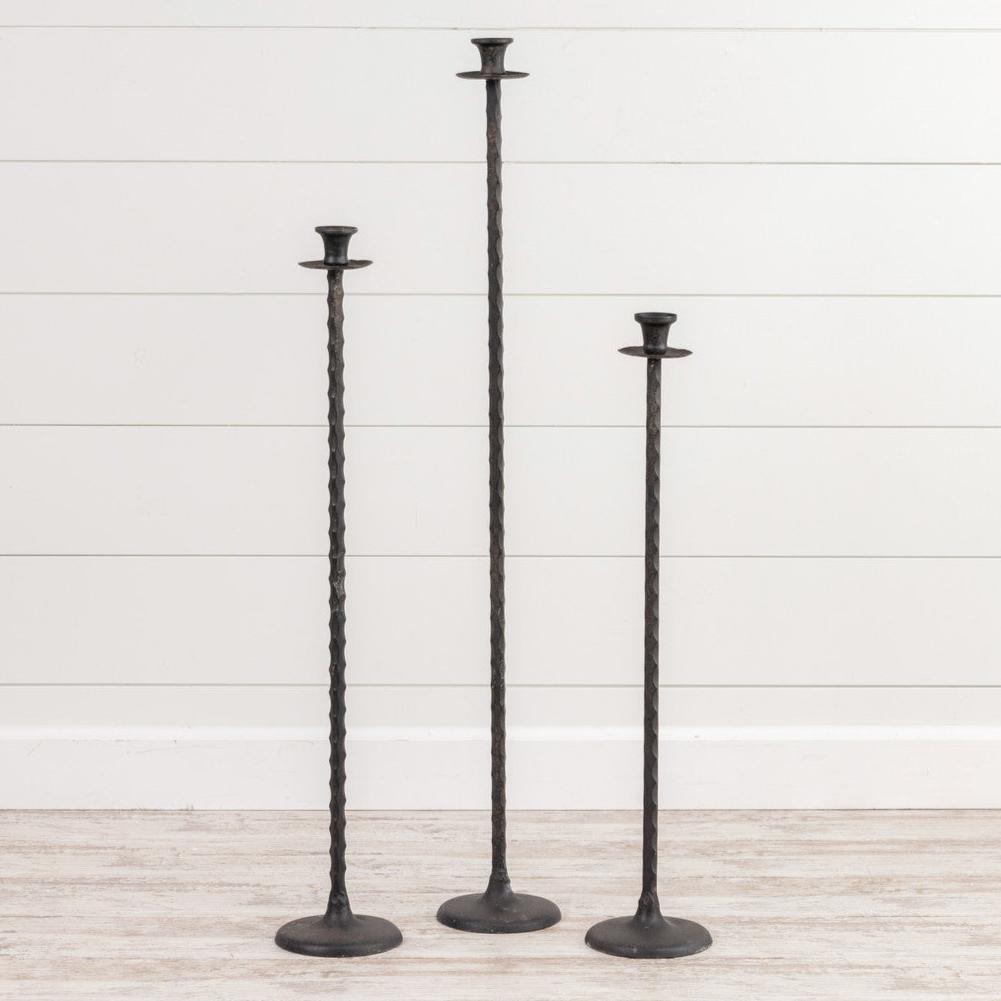 Black Tall Taper Candlestick