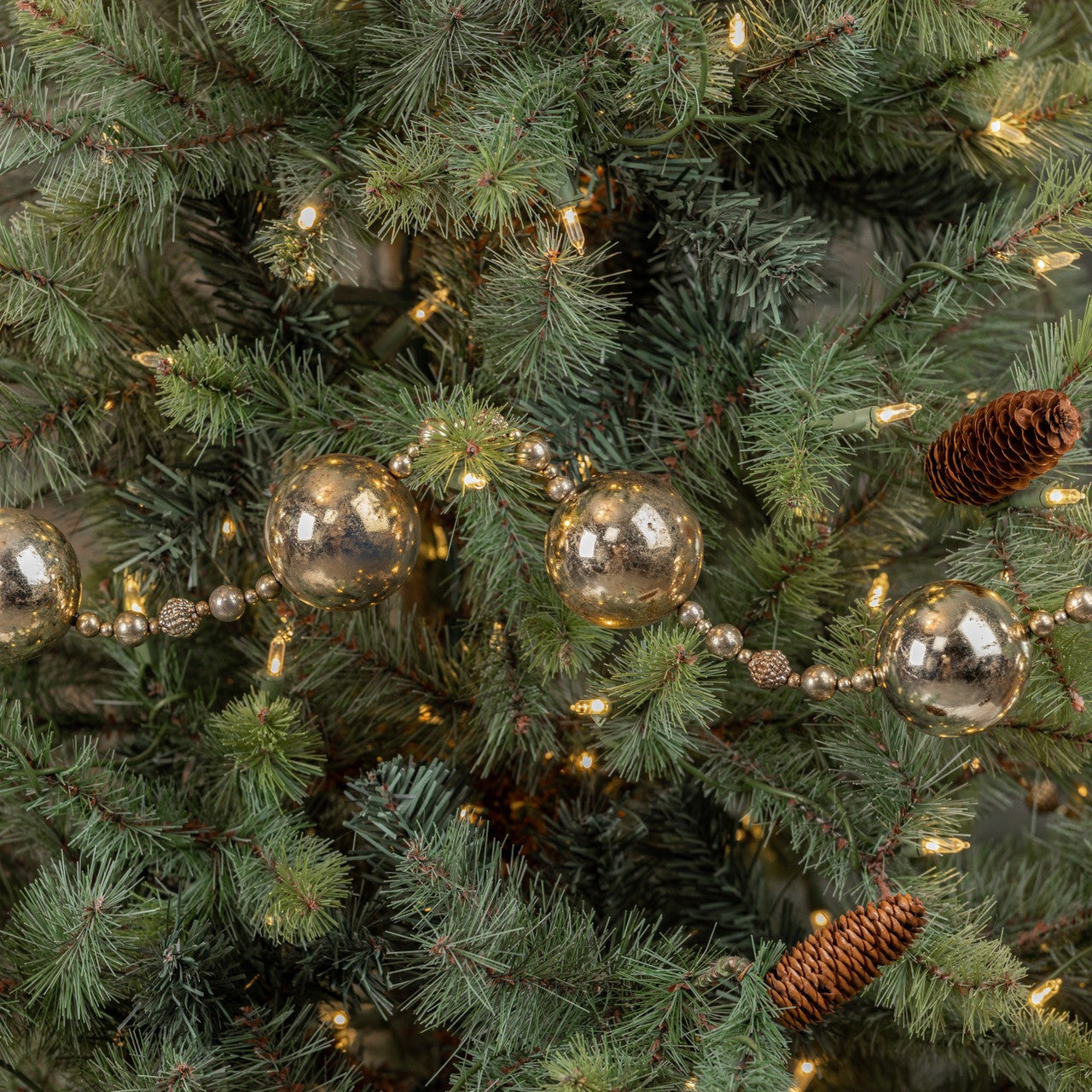 Mercury Gold Finish Ball Garland