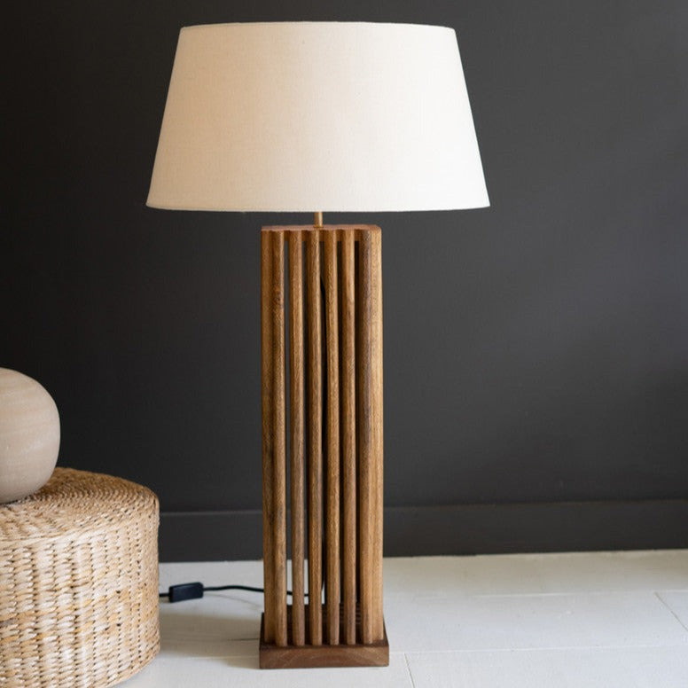 Wooden Spindles Table & Floor Lamp