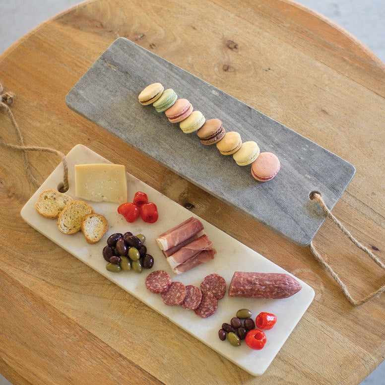 Marble Serving Board With Rope Handle