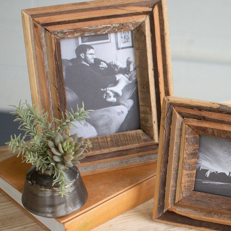 Recycled Wood Beveled Frame Set