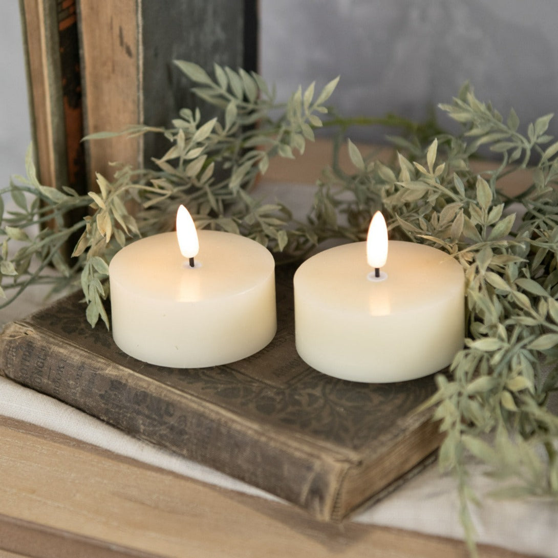 Oversized 3D Flame Tealight Candles Set