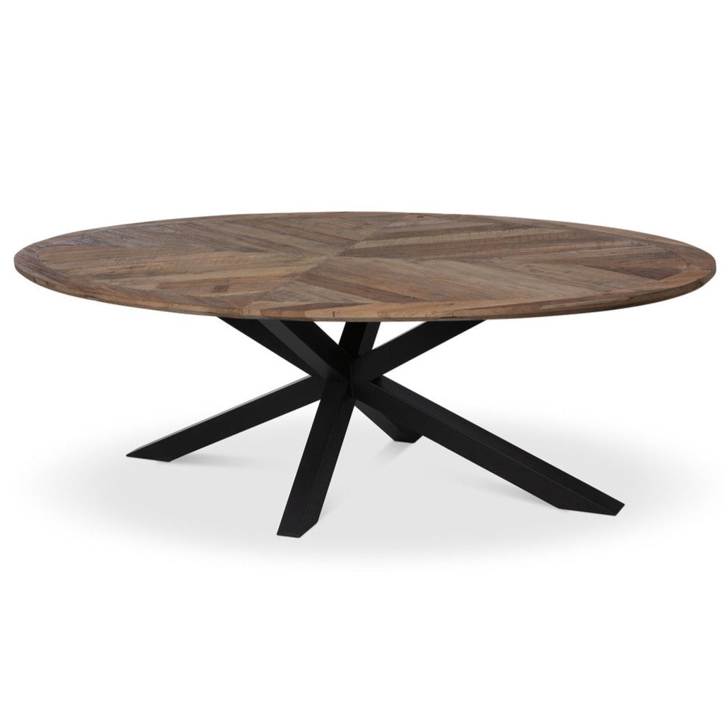 Nolan Crossed Leg Oval Dining Table