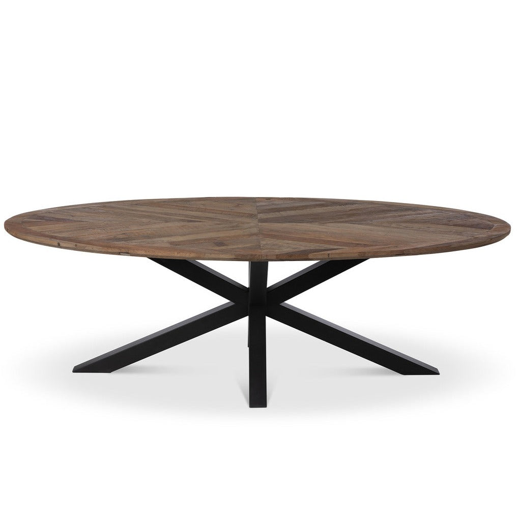 Nolan Crossed Leg Oval Dining Table