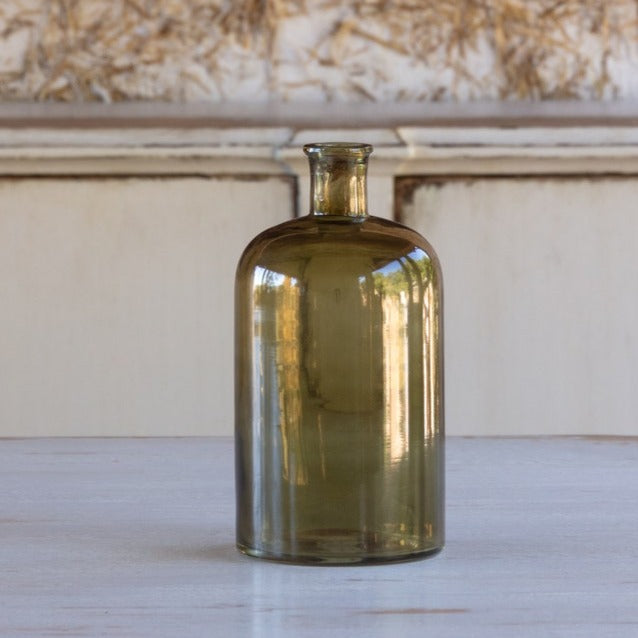 Olive Green Tonic Bottle Vase