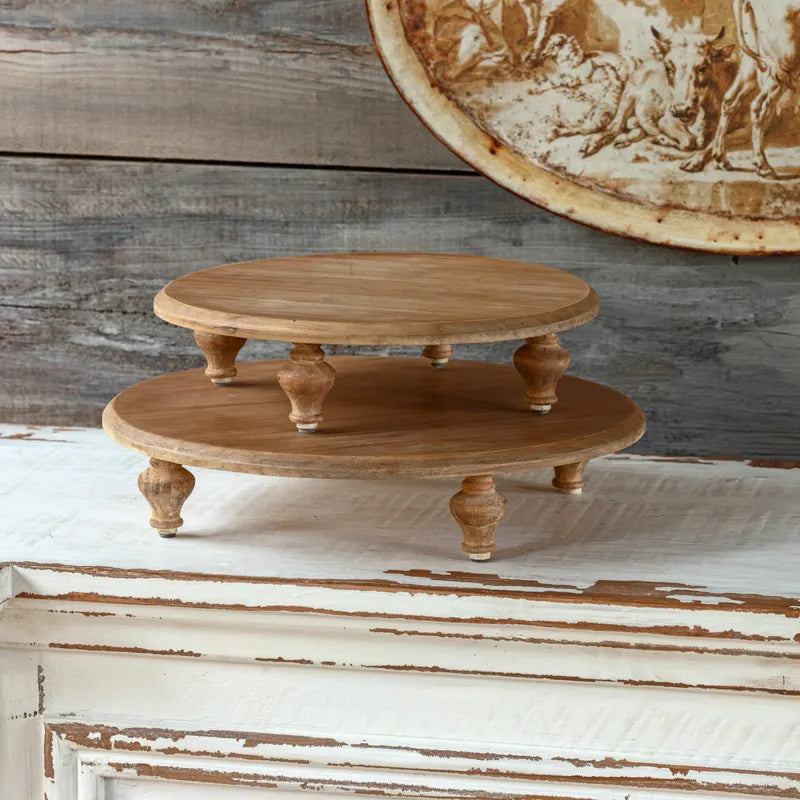 Round Wooden Footed Riser Set