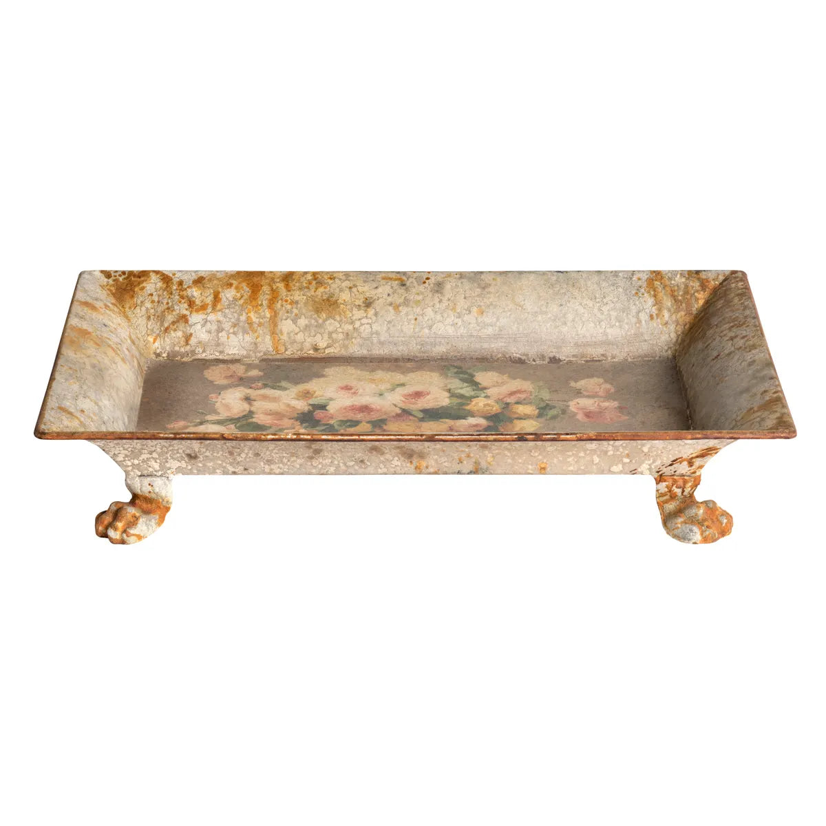 Old Rose Rectangular Tole Tray