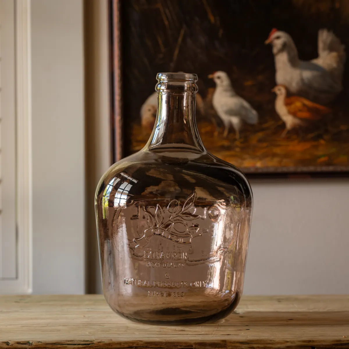 Amber Carafe Olive Oil Glass Bottle