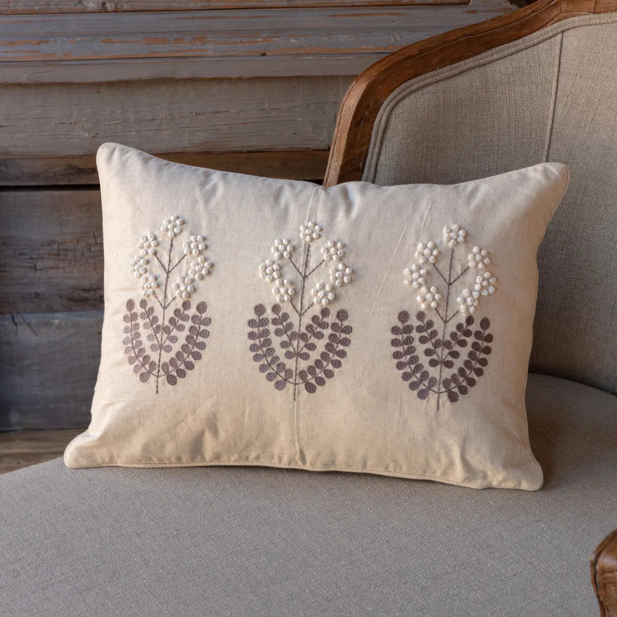 Embroidered Queen Anne's Pillow Set