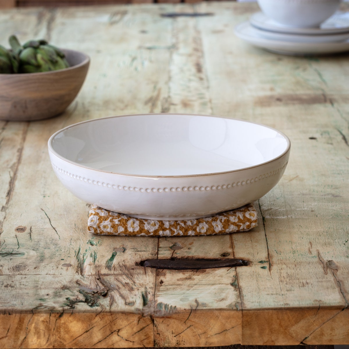 Isabella White Serving Bowl Set