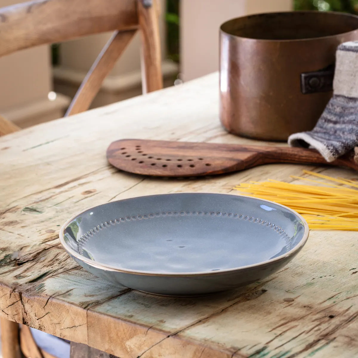 Legbar Blue Pasta Bowl Set