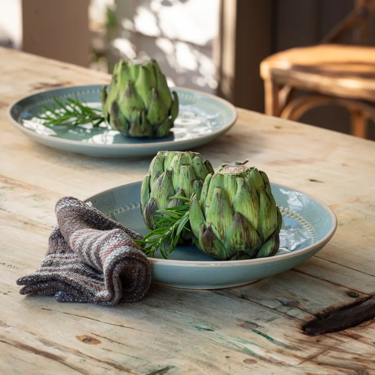 Araucana Green Pasta Bowl Set