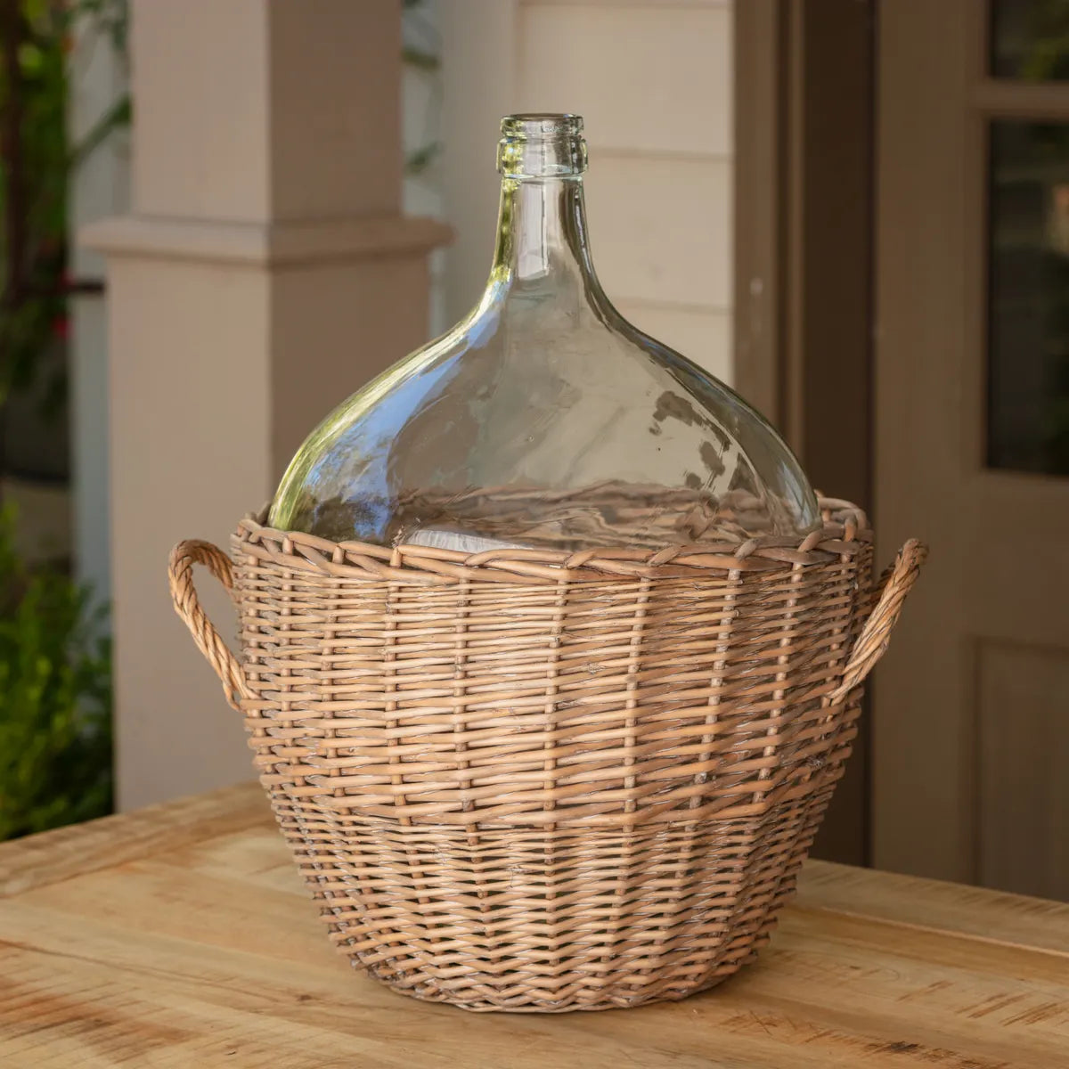 Large Vineyard Bottle With Woven Surround