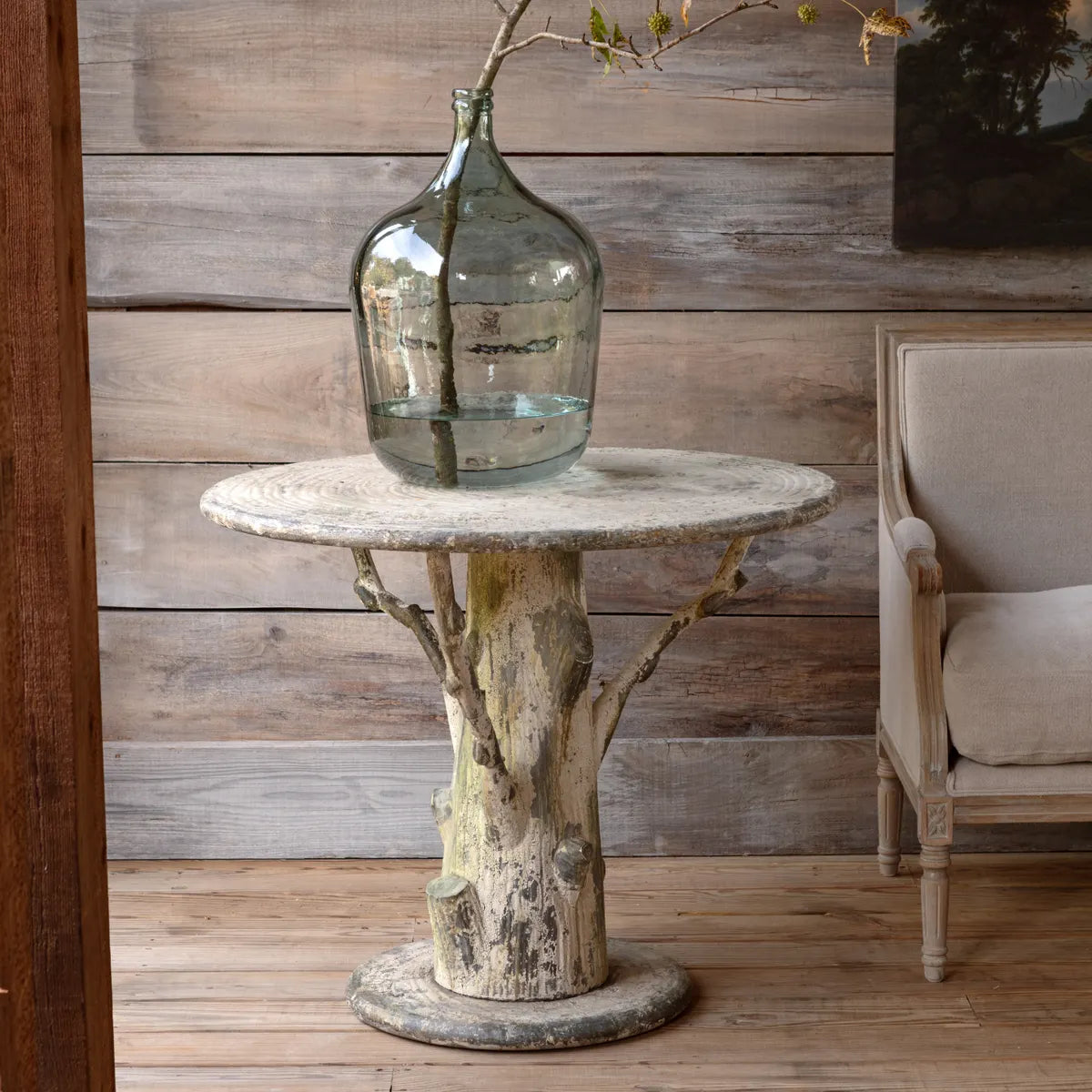 Faux Bois Tree Trunk Table