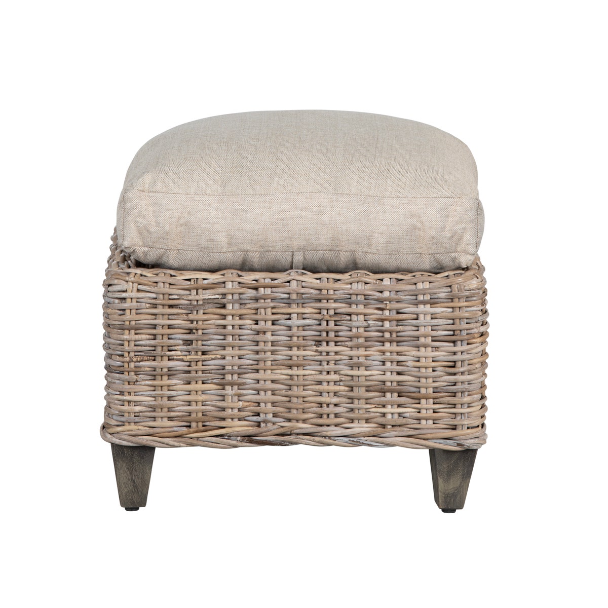 Cottage Rattan Ottoman