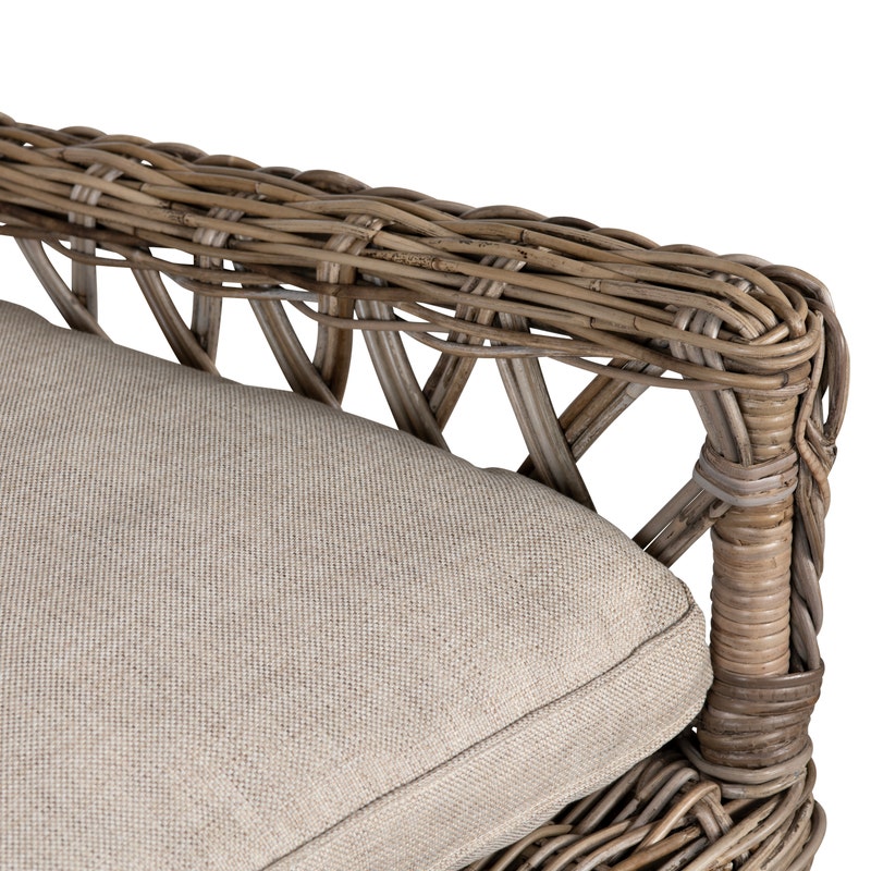 Lattice Rattan Arm Chair