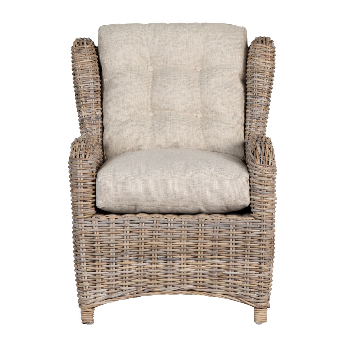 Cottage Rattan Wing Chair