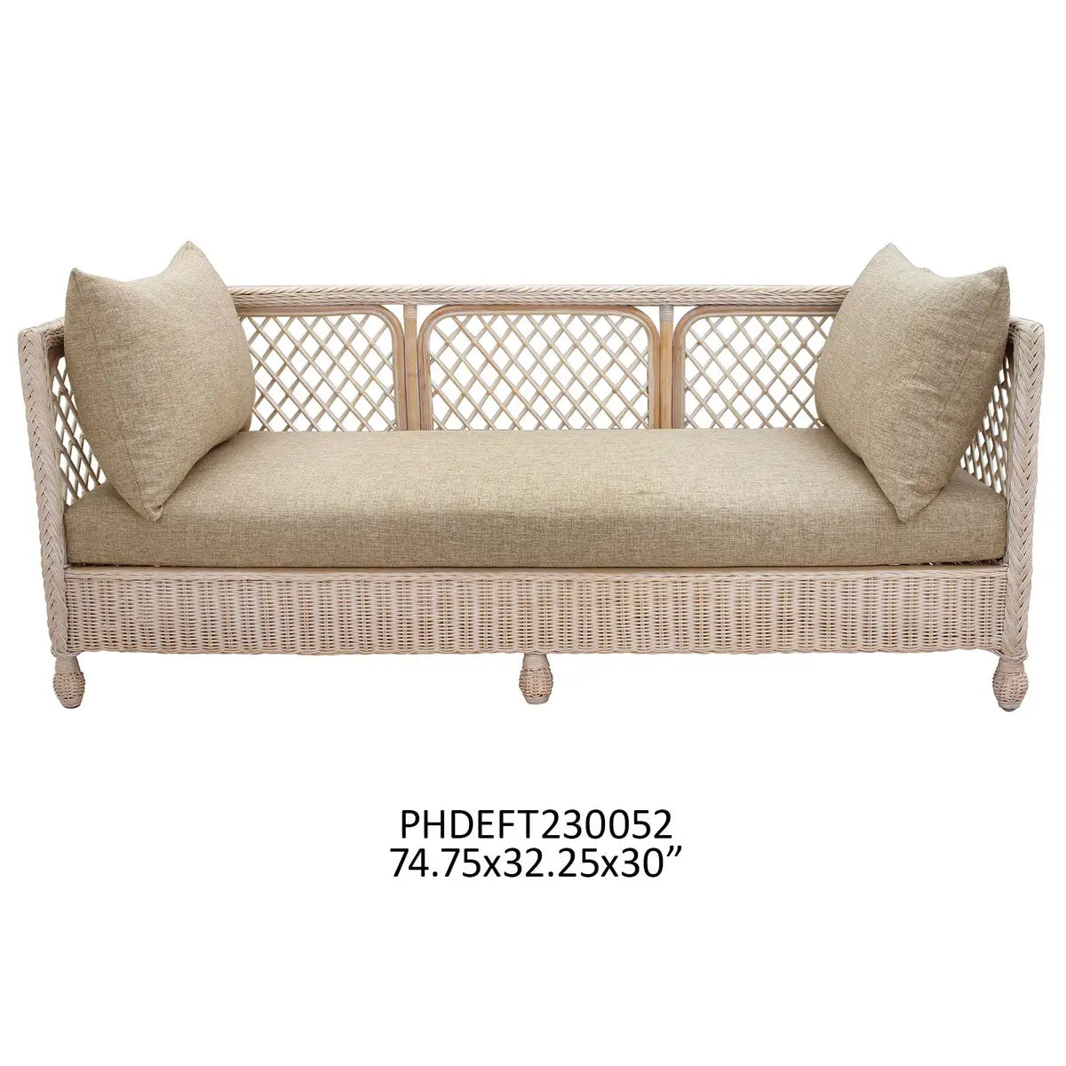 Terrace Rattan Settee