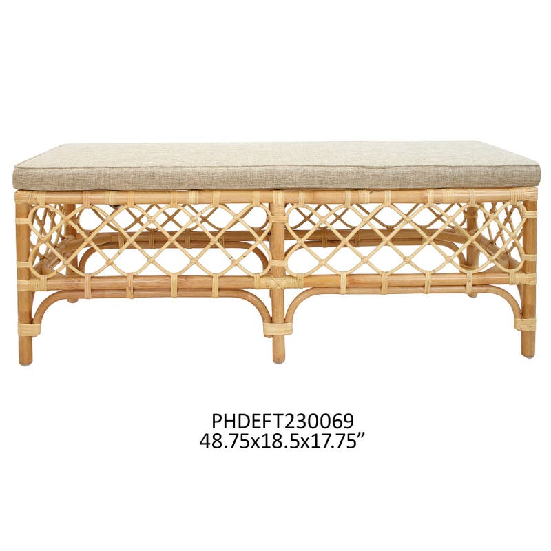 Terrace Rattan Bench