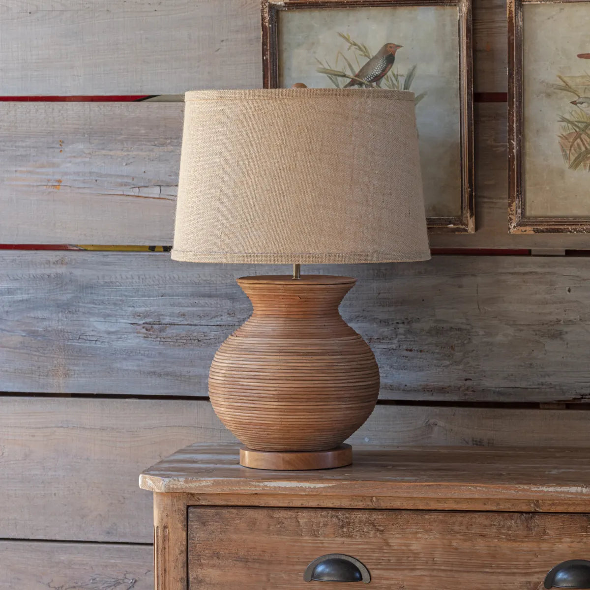 Natural Rattan Woven Lamp