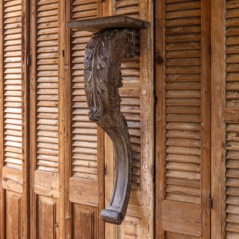 Carved Scroll Bracket Shelf