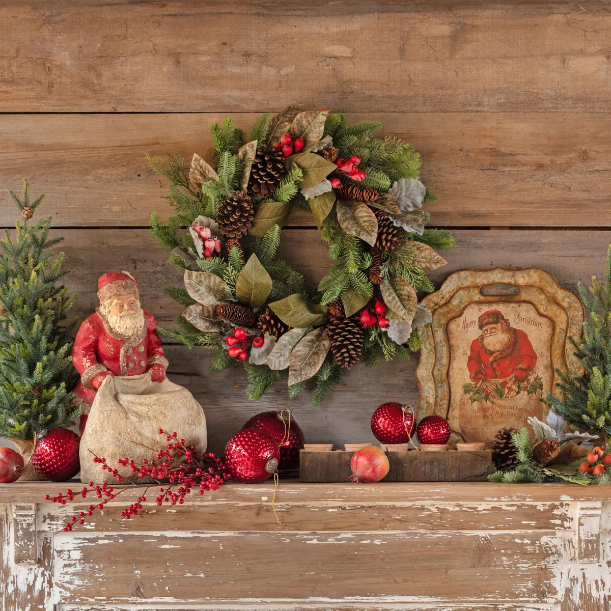 Gathered Botanical Christmas Wreath