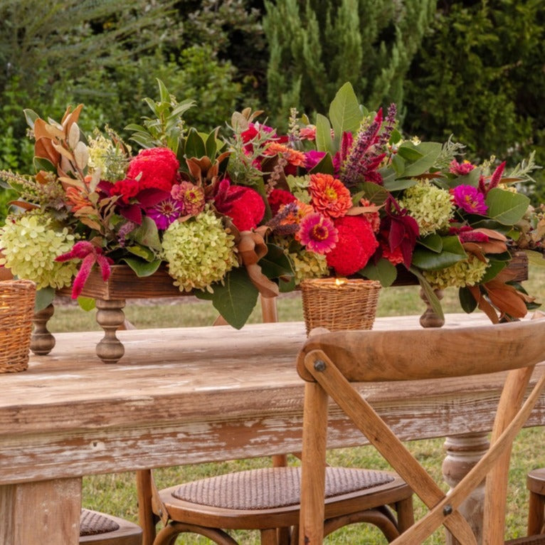 Rustic Wood Turned Leg Serving Tray