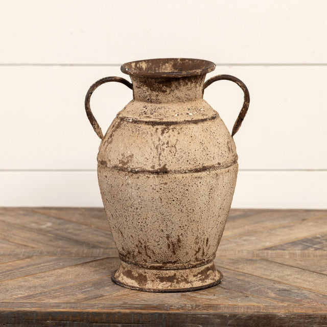 Rusty Metal Two Handle Vase